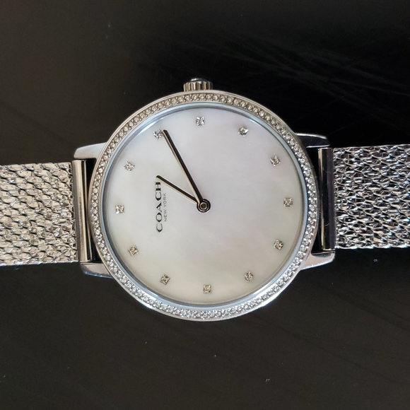 Coach Mother of Pearl and Crystal Watch - Picture 4 of 4